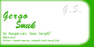 gergo smuk business card